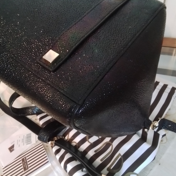 HENRI BENDEL HOUSTON PETROL LEATHER SATCHEL TOTE BAH - Picture 8 of 13